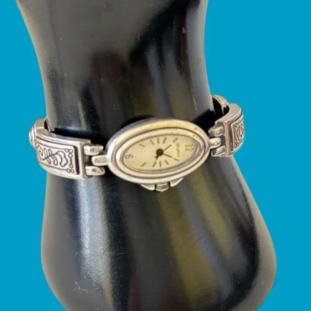 Brighton Silver Bella Fiore Watch Works New Battery - RETIRED